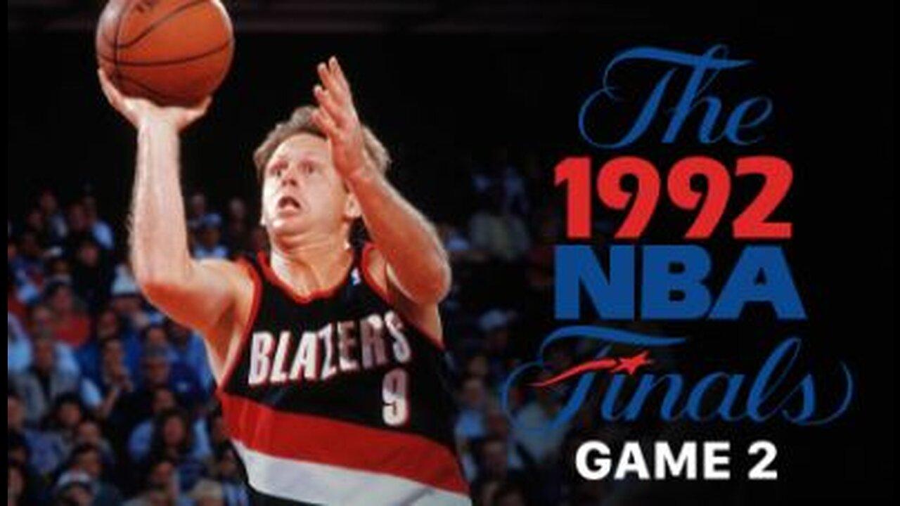 1992 NBA Finals Bulls vs Blazers Game 2 (Full Game) - Michael Jordan