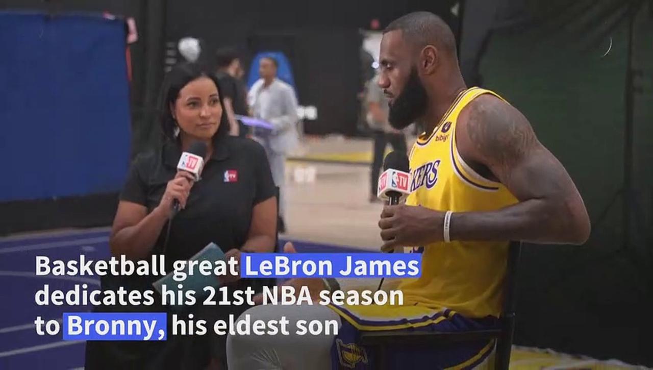 LeBron James dedicates NBA season to his son