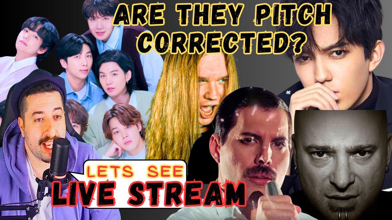 Freddie Mercury, Dimash, Tommy Johansson, BTS & Disturbed - Are They Pitch Corrected? Live Stream