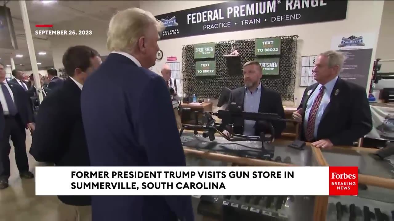 BREAKING NEWS: Trump Visits Gun Store In South Carolina, Checks Out The Firearms For Sale