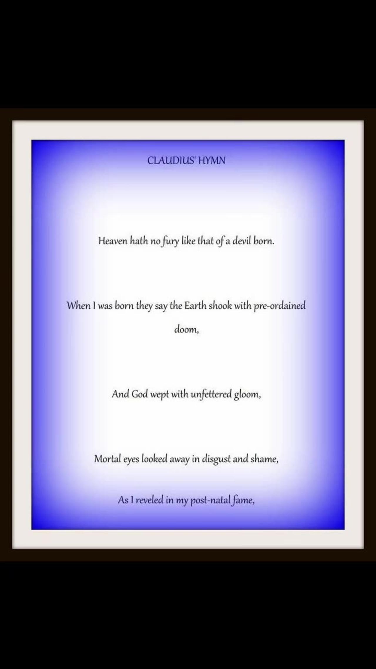 Claudius' Hymn