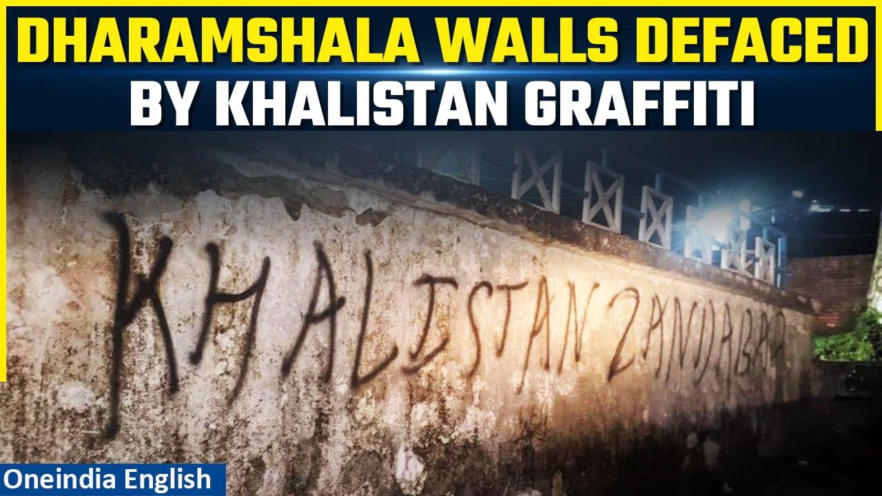 Watch: Khalistan graffiti painted outside government office in Himachal’s Dharamshala| Oneindia News