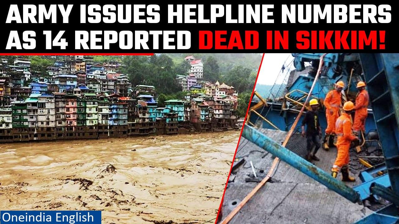 Sikkim floods: 102 missing, 14 reported dead; NDRF conducts rescue operations | Oneindia News