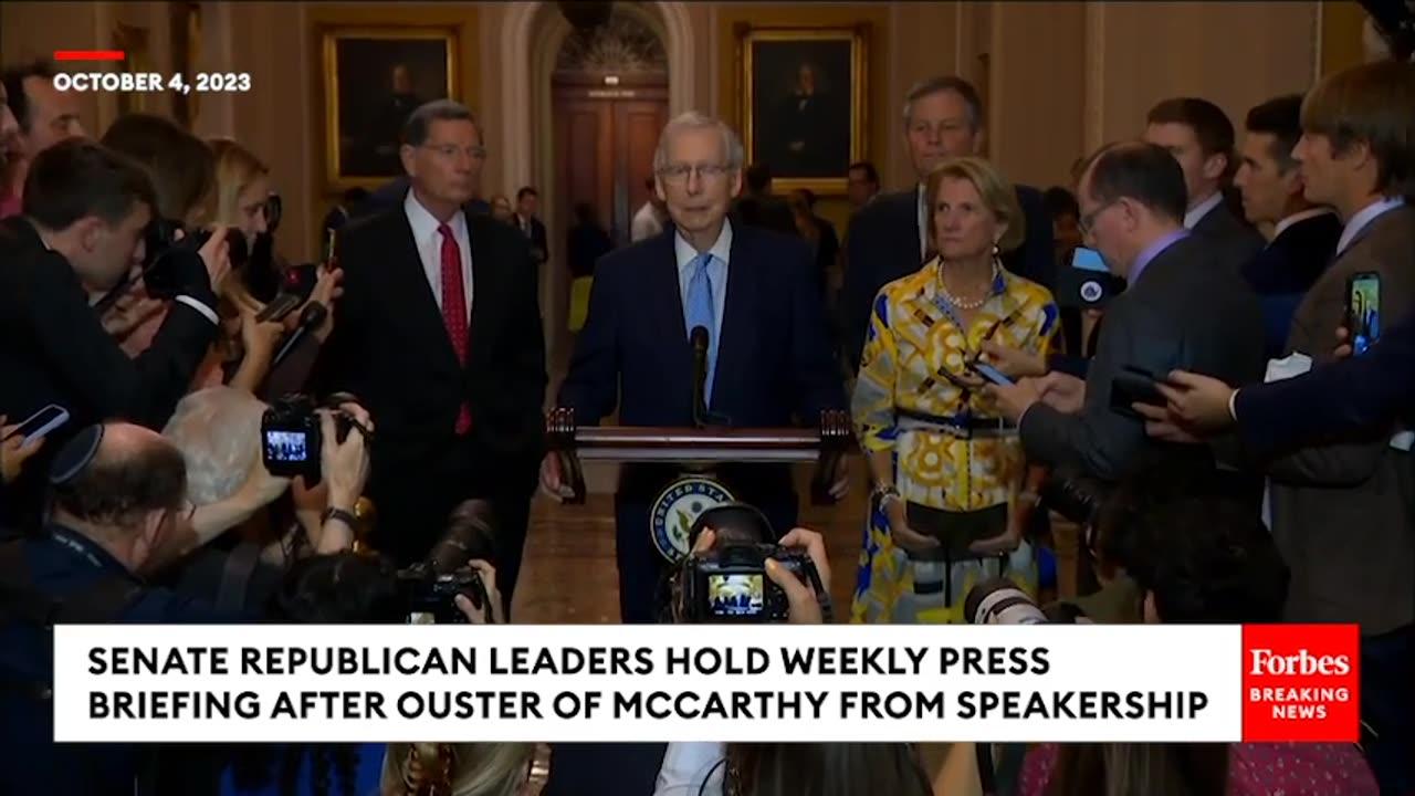 BREAKING NEWS- SENATE REPUBLICAN LEADERS HOLD PRESS BRIEFING AFTER SHOCK MCCARTHY OUSTER