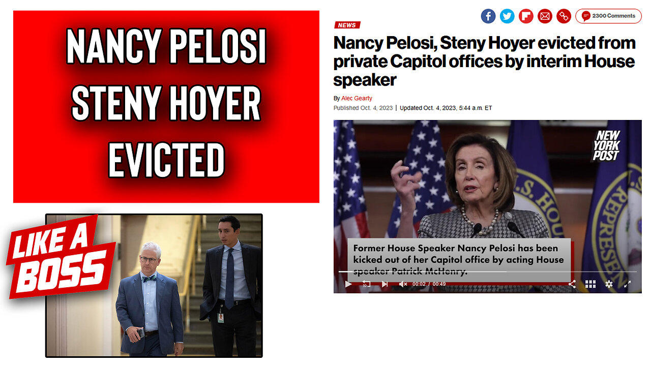 Speaker Pro Tempore Evicts Nancy Pelosi and Steny Hoyer From Their Private Offices