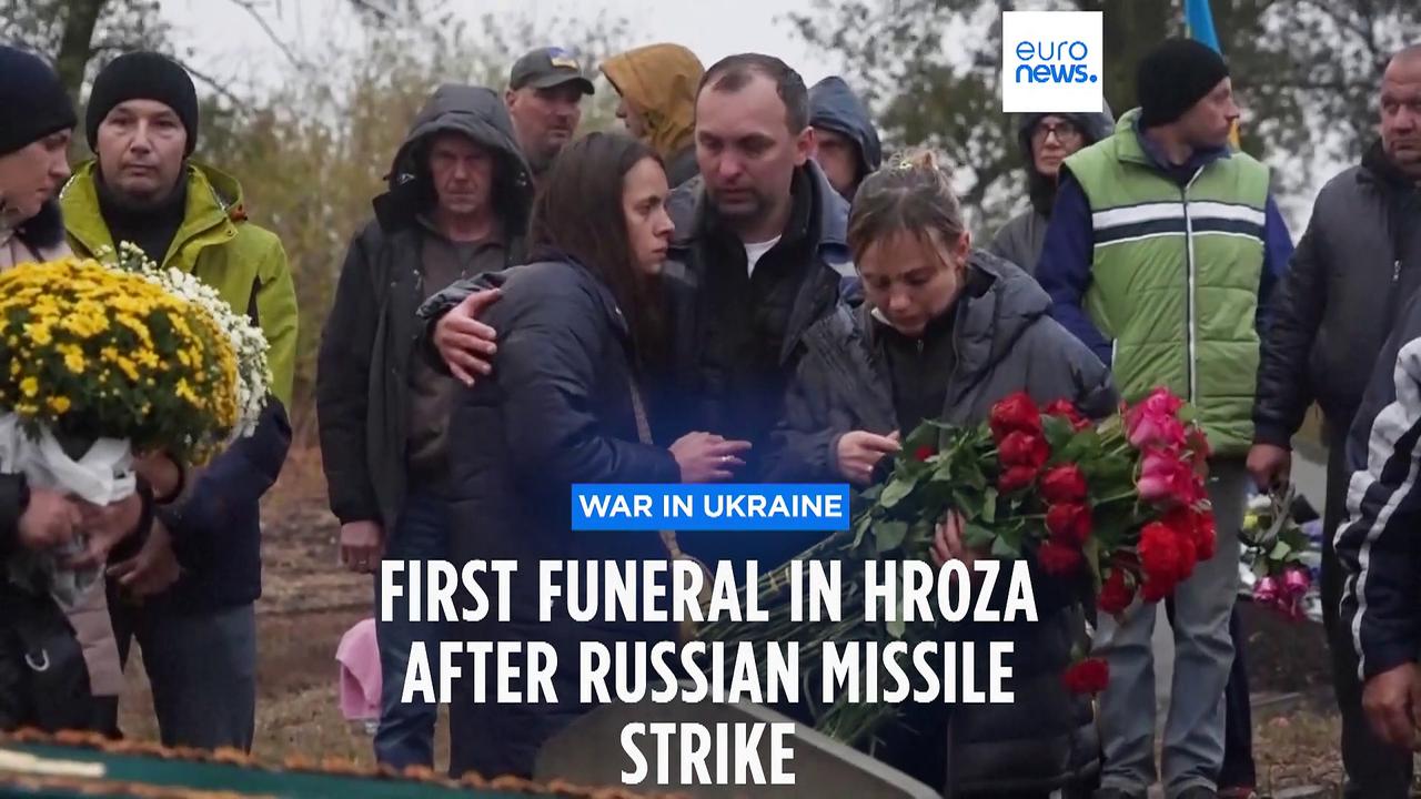 Hroza begins to bury the 52 people killed by deadliest Russian strike on Ukraine in months