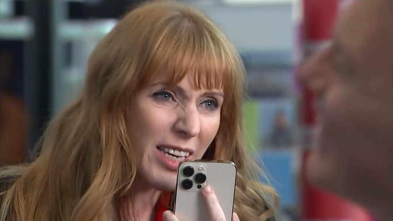 Angela Rayner gets called by her mother during media interview