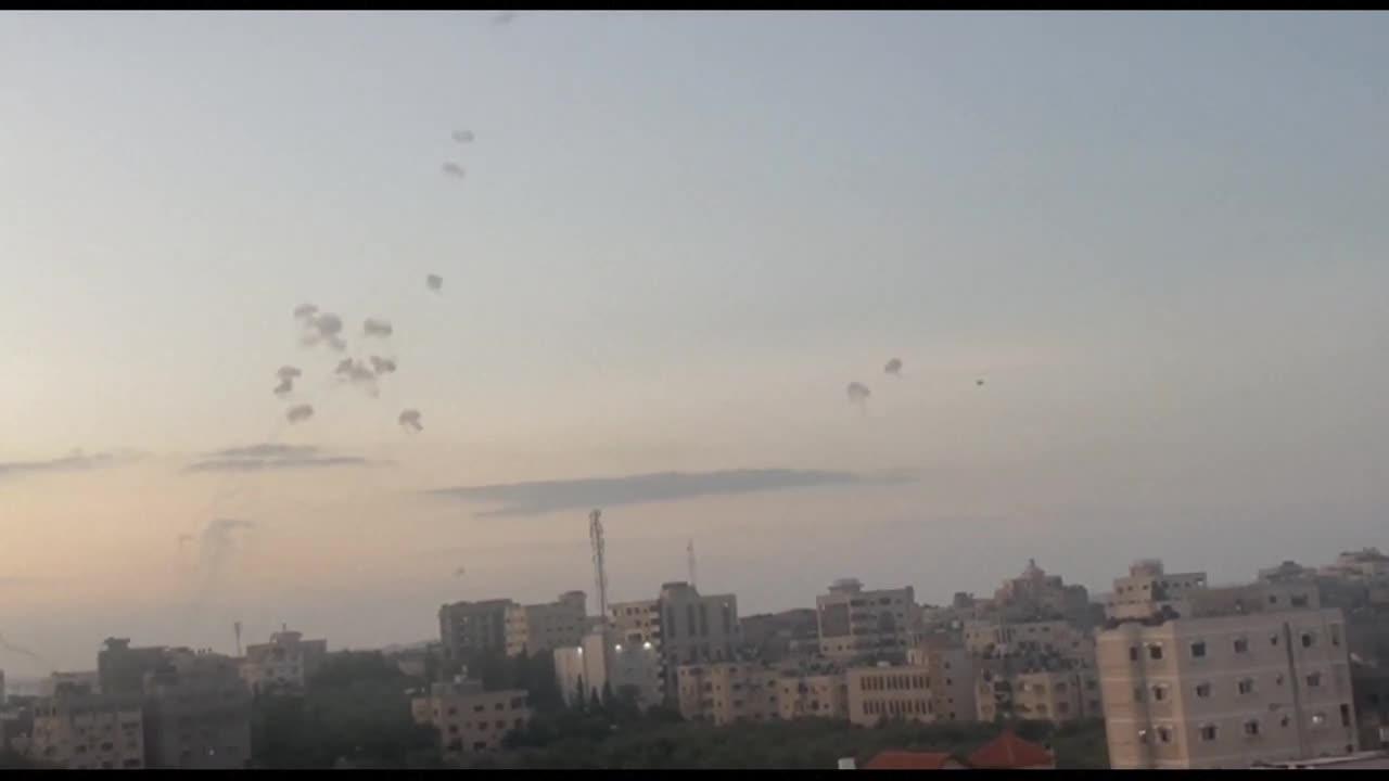 Rockets fired from Gaza, some intercepted by the Iron Dome