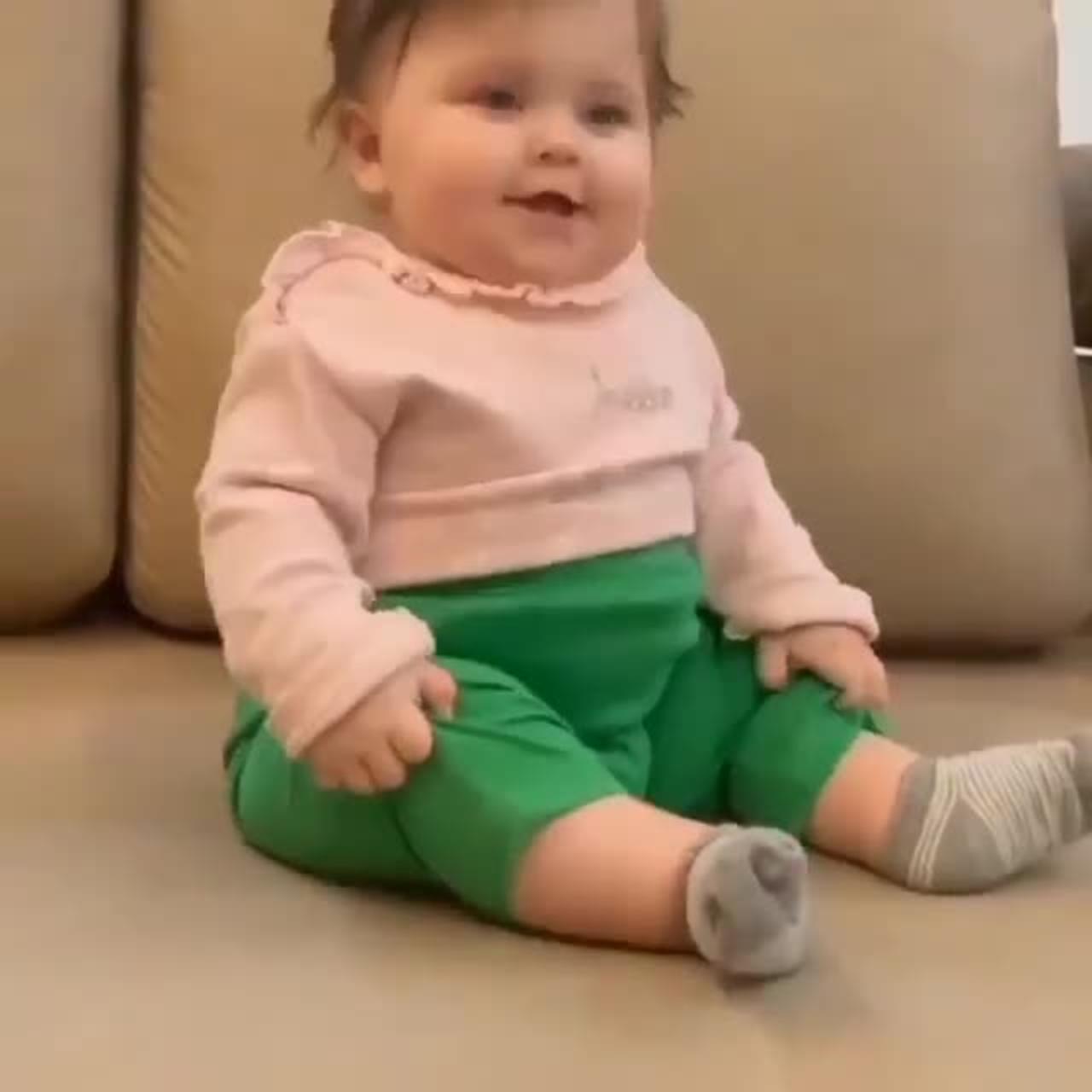 Very cute baby Laughing