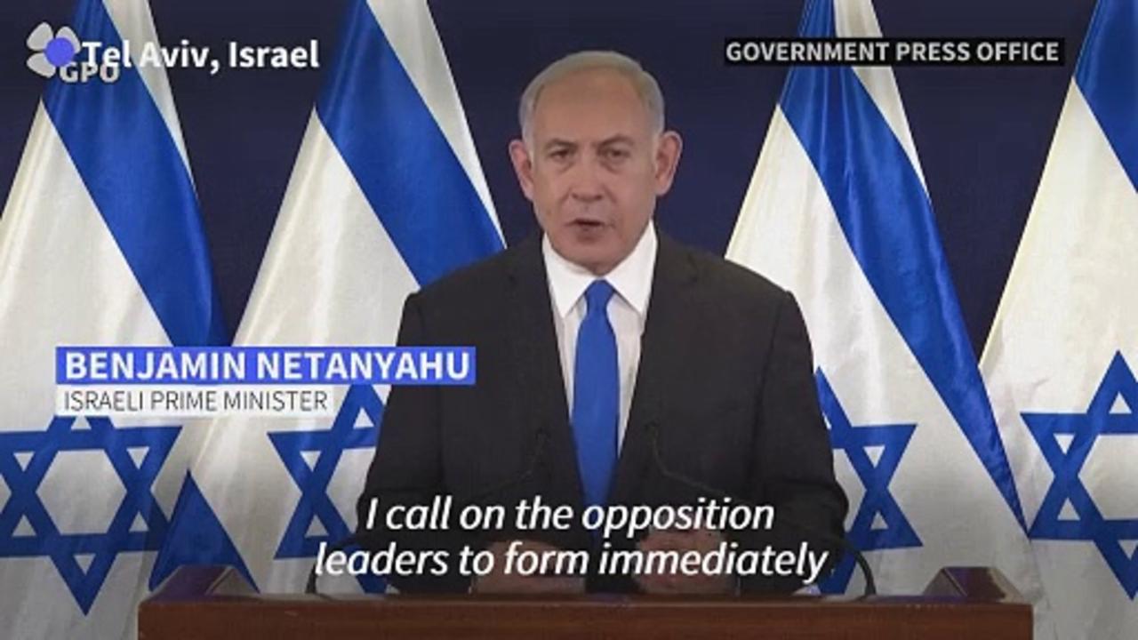 Israel's Netanyahu calls for 'national unity government'