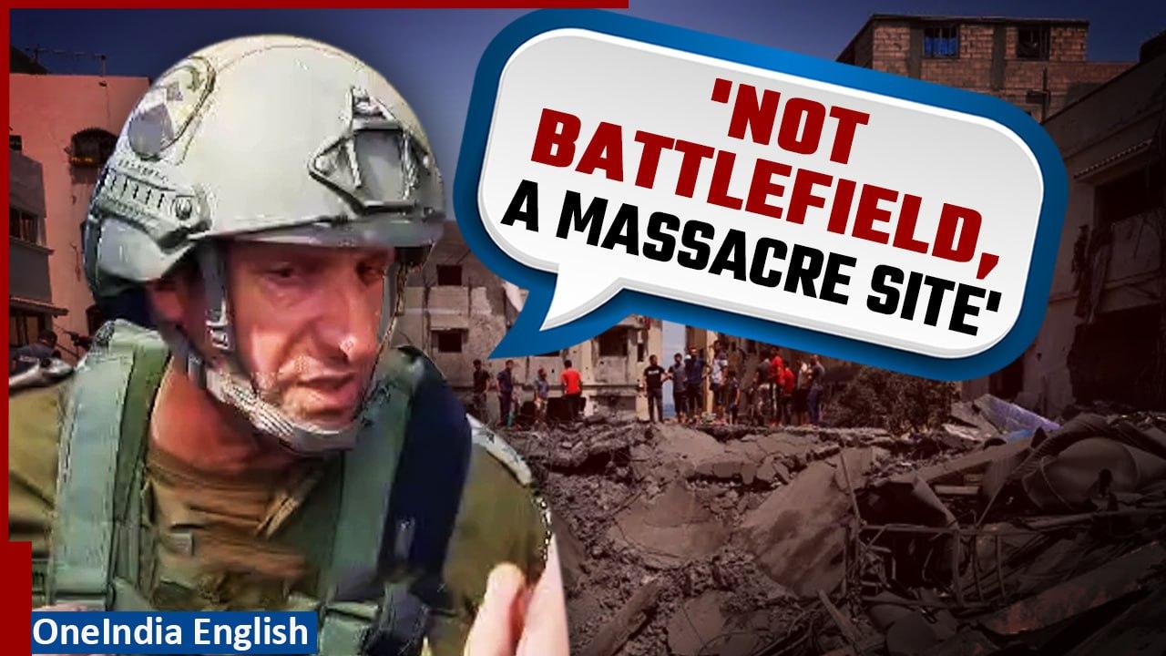 'Not battlefield, it's massacre'| Israeli Maj. Gen. prepares journalists for Kfar Aza | OneIndia