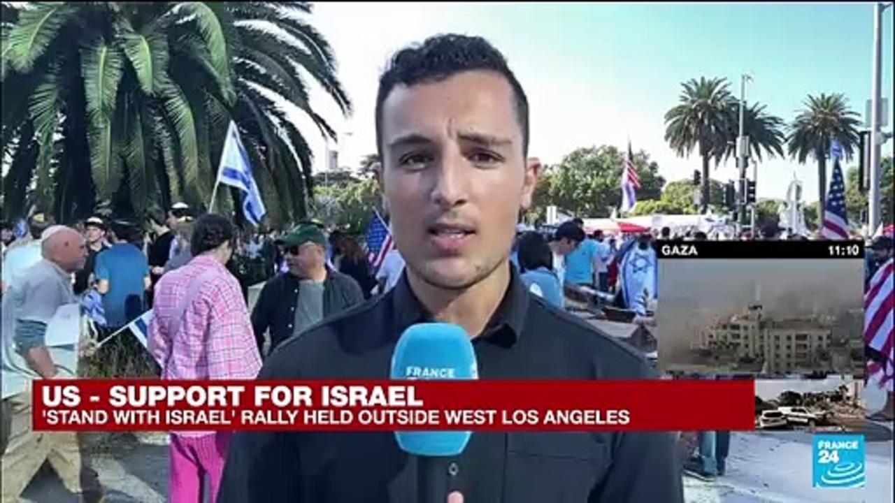 Thousands join pro-Israel rallies in New York, Los Angeles