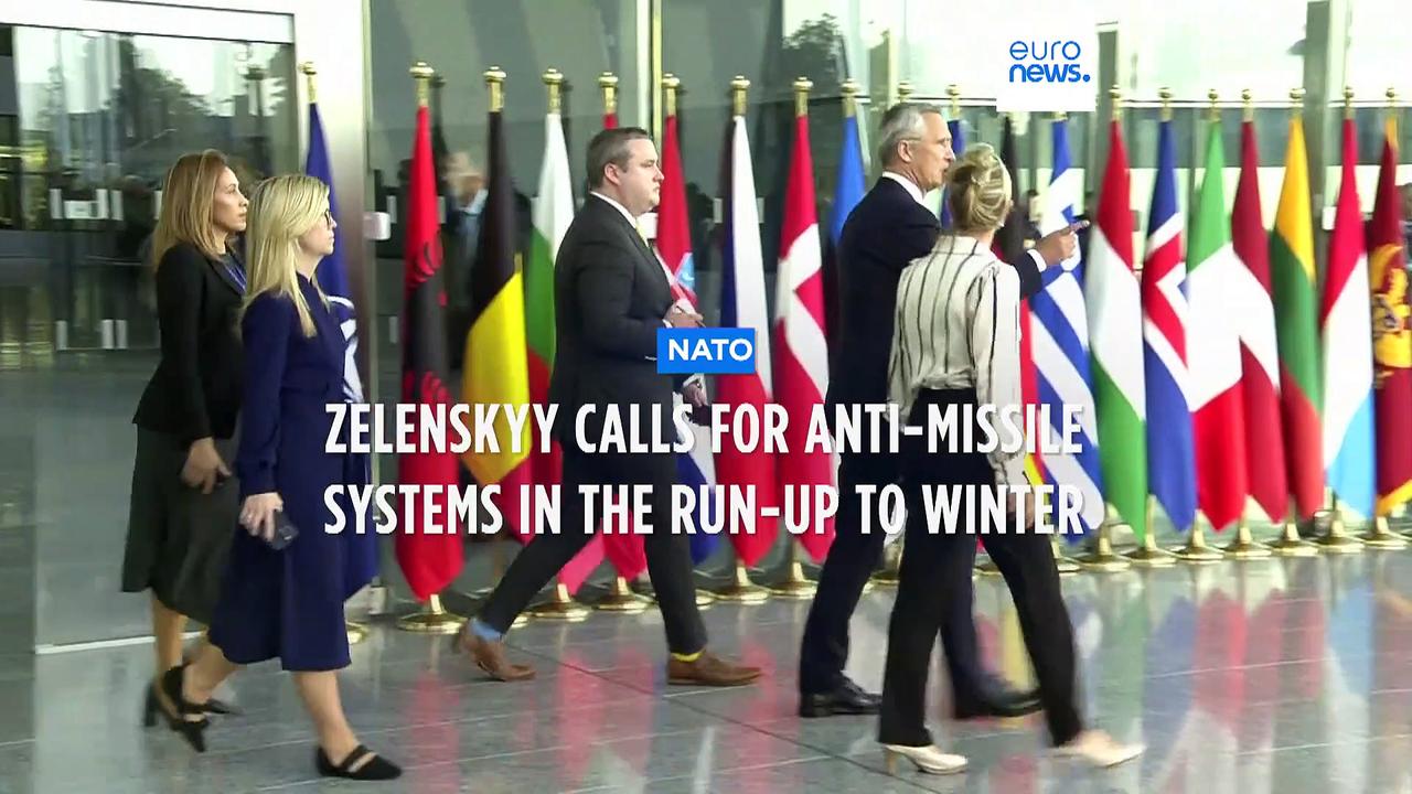 Zelenskyy makes surprise visit to NATO in bid to boost military deliveries ahead of winter
