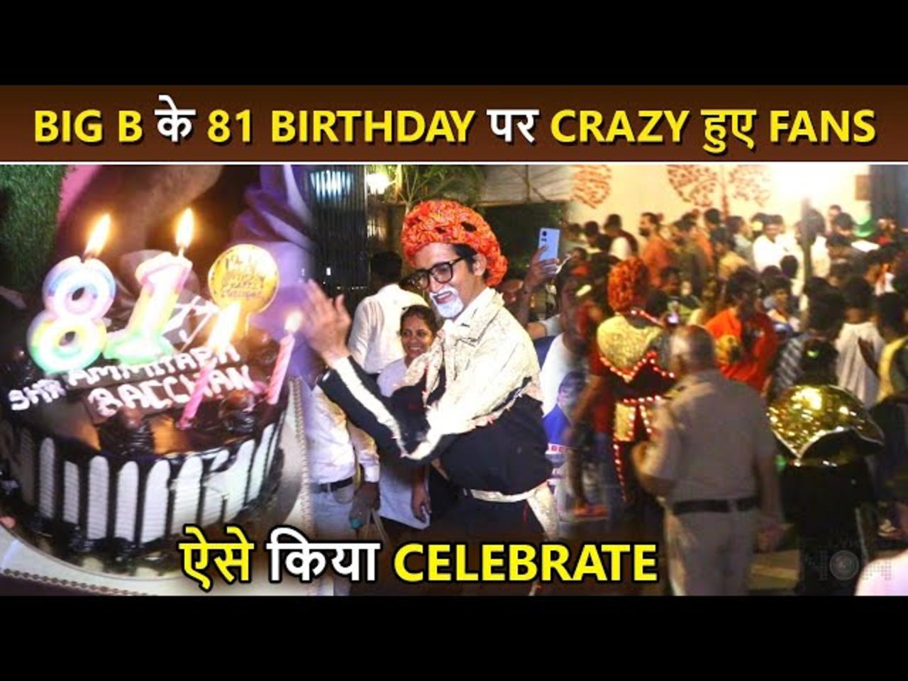 Amitabh Bachchan's 81 Birthday Celebration Fans Did Crazy Things Outside Jalsa Bungalow