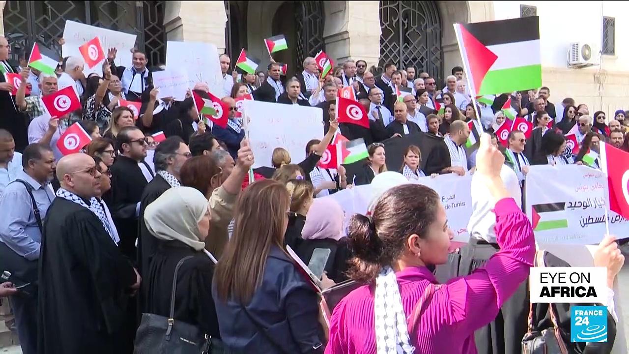 'We support them to the end': Tunisians rally to show solidarity with Palestinians