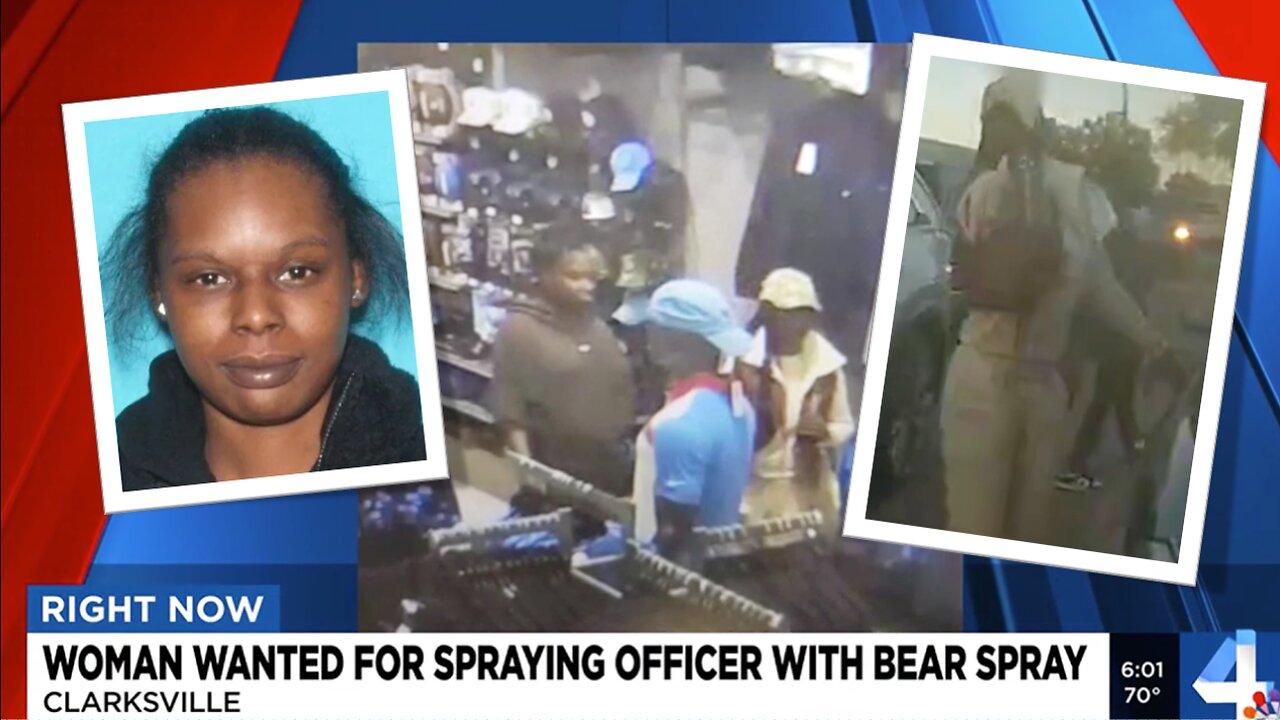 Woman wanted for spraying officer with bear spray, shoplifting from Clarksville TJ Maxx