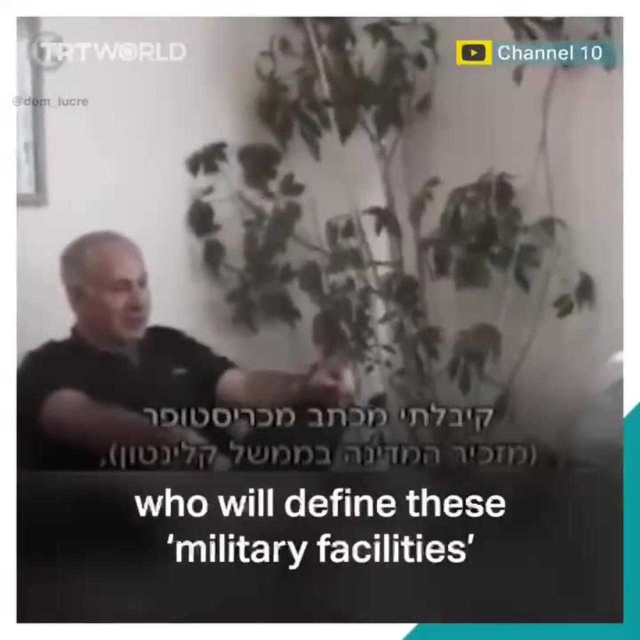 2001 Leaked Video:  Netanyahu on how Israel intentionally strikes Palestinians 'painfully'