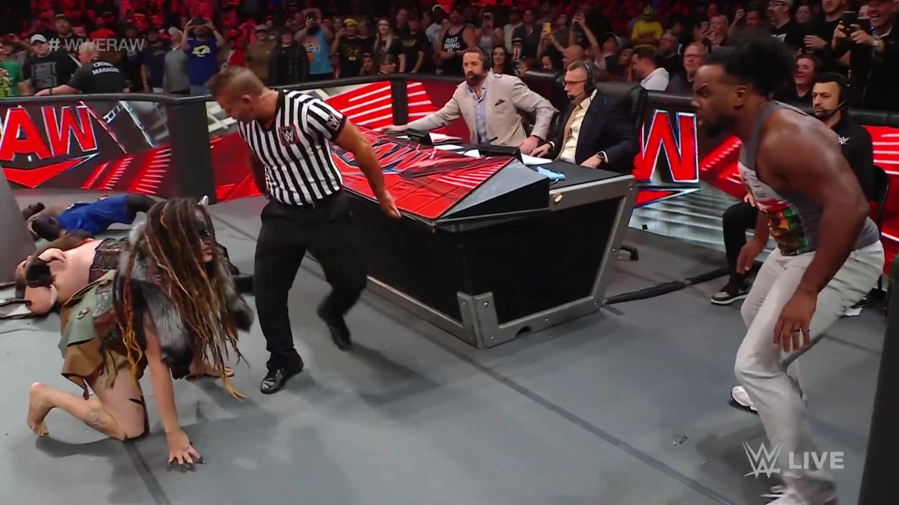 Kofi Kingston, Ivar, Valhalla and Xavier Woods cause mayhem in Viking Rules Match