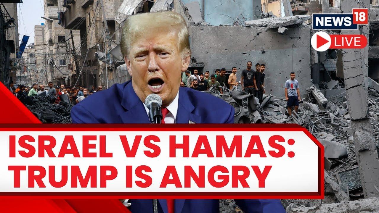 🔴 Live: Trump Addresses Israel-Hamas Conflict | Blaming Joe Biden | Donald Trump Live | N18L 🌍🚀🔴