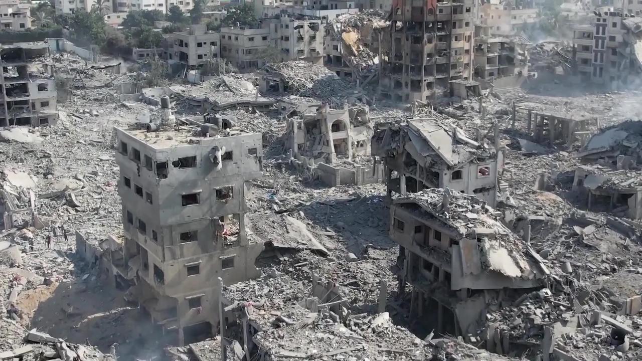 Israel-Hamas War: Striking Drone Footage Shows Aftermath Of Israeli Attacks On Gaza District