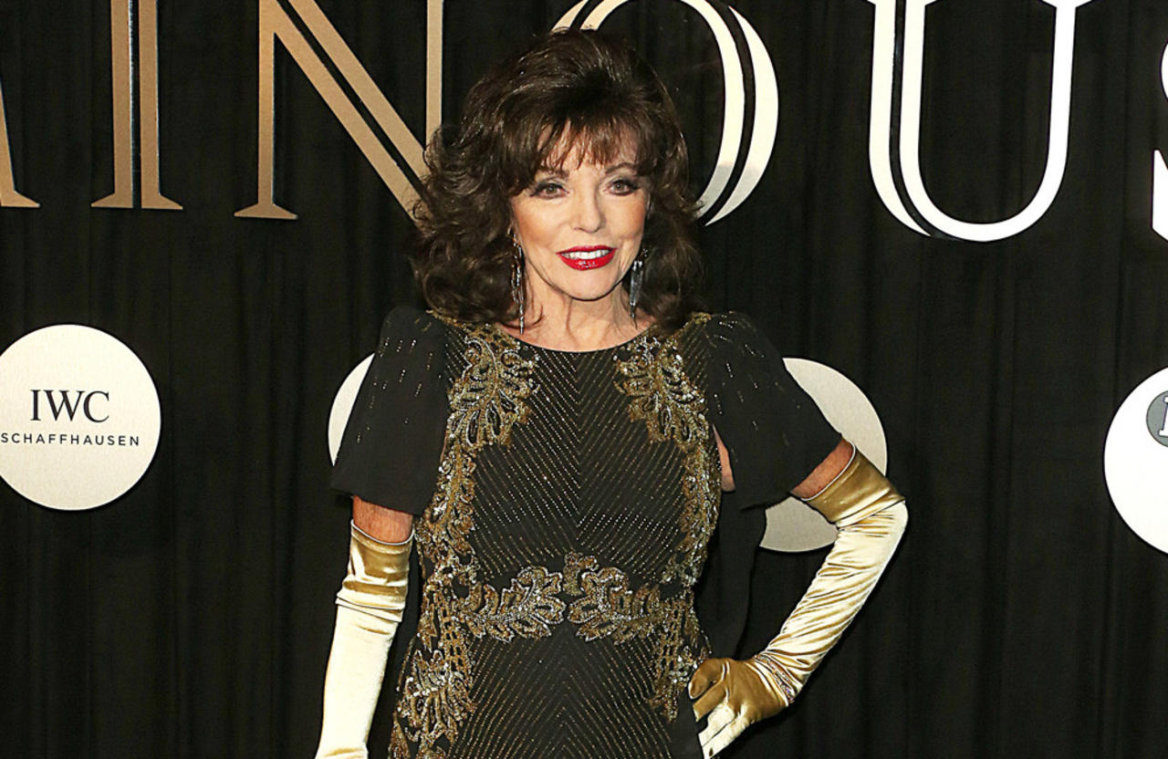 Dame Joan Collins was once kissed so hard she ended up bleeding