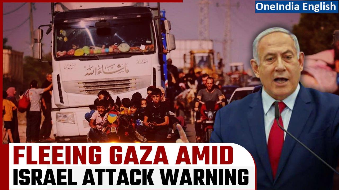 Israel-Gaza war: Shifting base; Gazans evacuate after Israel asks civilians to leave | Oneindia News