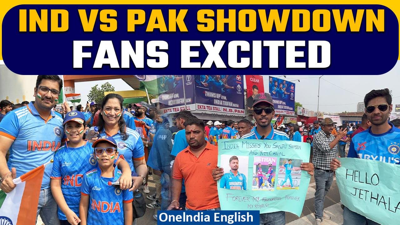IND vs PAK | Fans Reach Peak Excitement ahead of the match at Ahmedabad Stadium | Oneindia News