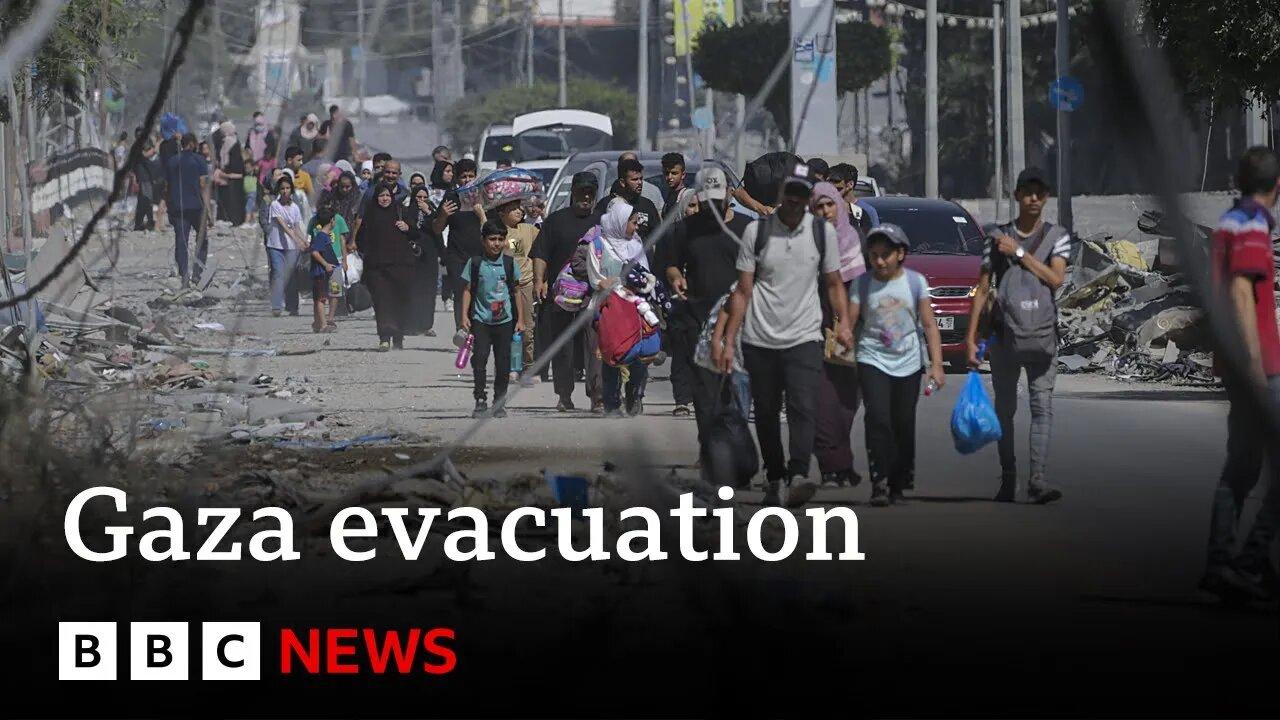 Israel evacuation order - Tens of thousands flee northern Gaza