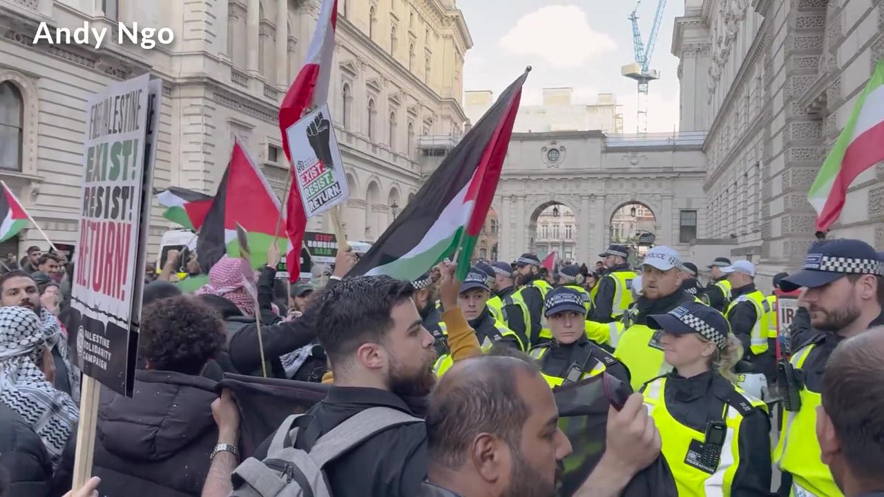 Breaking: A riot nearly broke out when attendees of the London Palestine protest