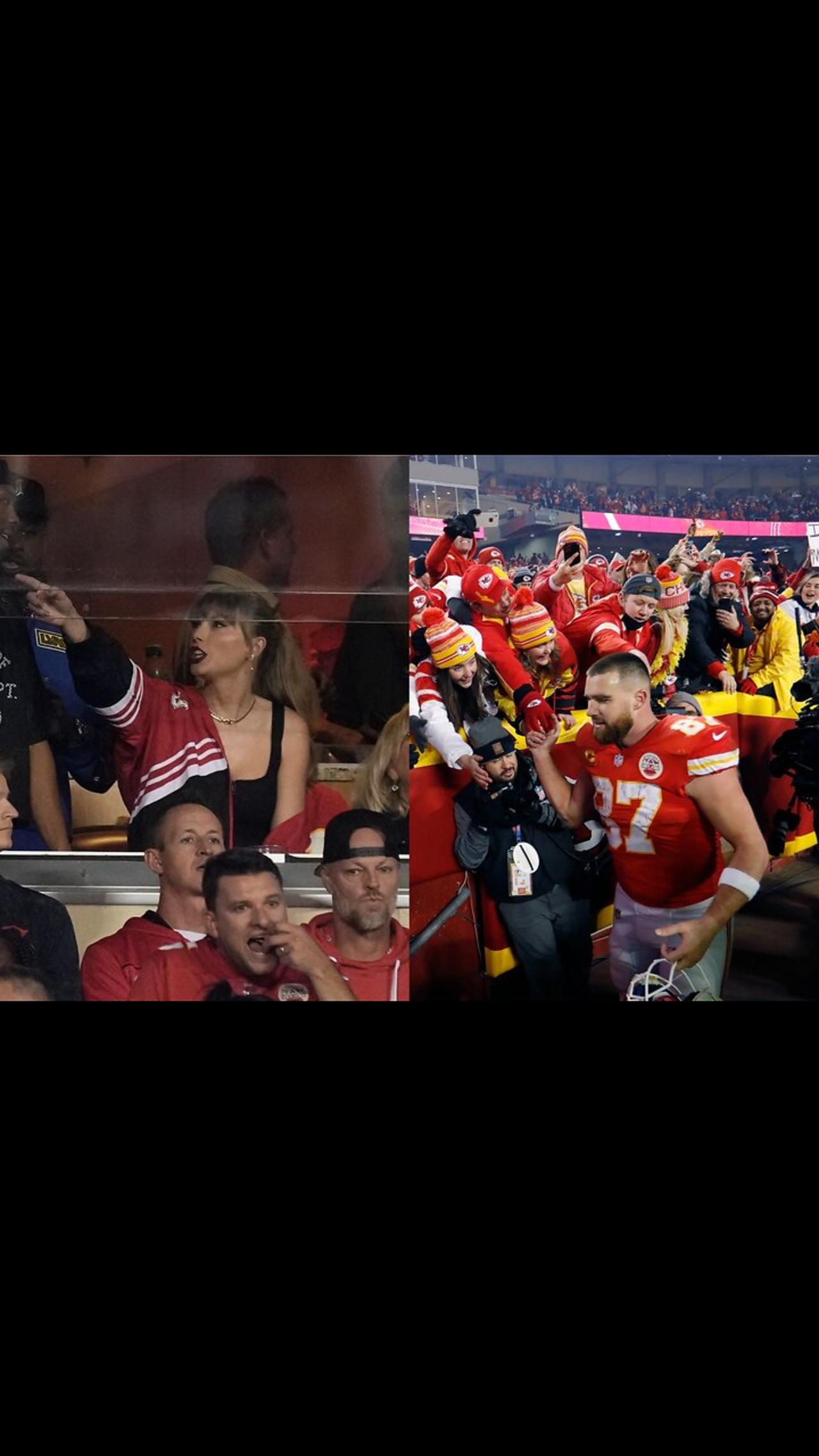 Taylor Swift cheers on Travis Kelce at Chiefs vs. Broncos game in Kansas City