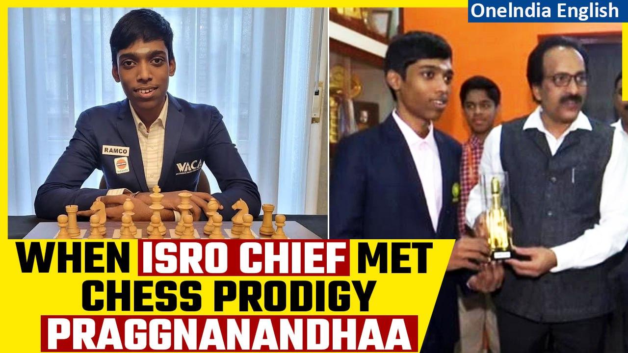 Watch: ISRO Chairman S Somanath meets Indian Chess Grandmaster Rameshbabu Praggnanandhaa | Oneindia