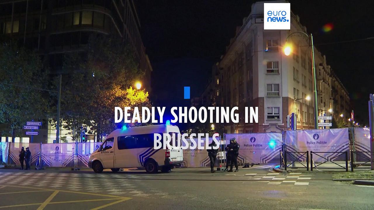 Police in Belgium say two people killed in a shooting in Brussels