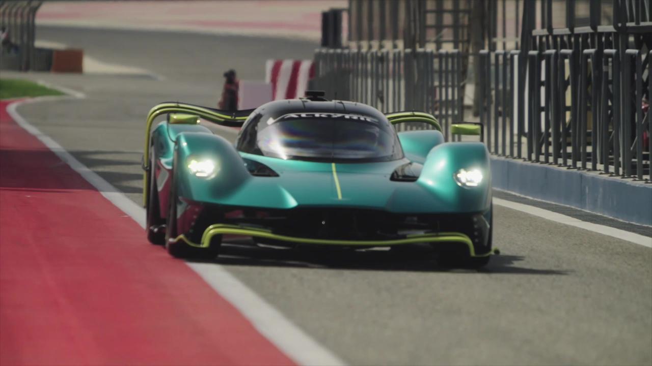 Aston Martin Valkyrie on the track in Bahrain