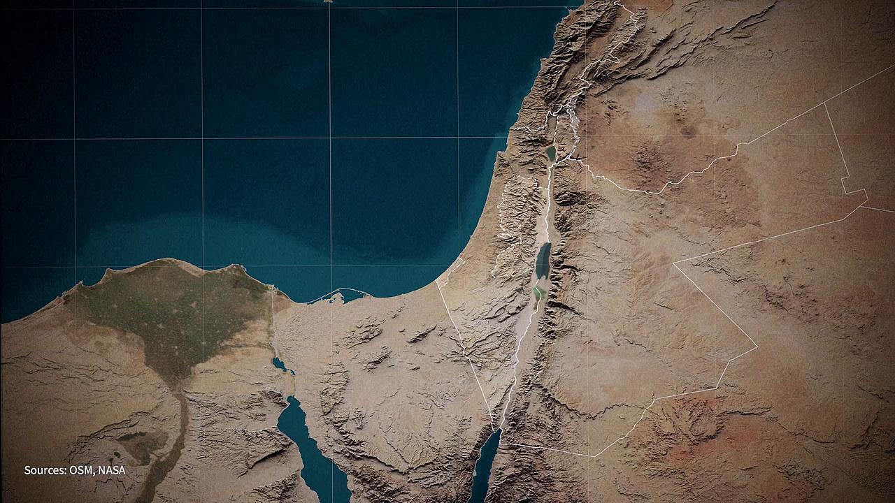 Animated map of Middle east