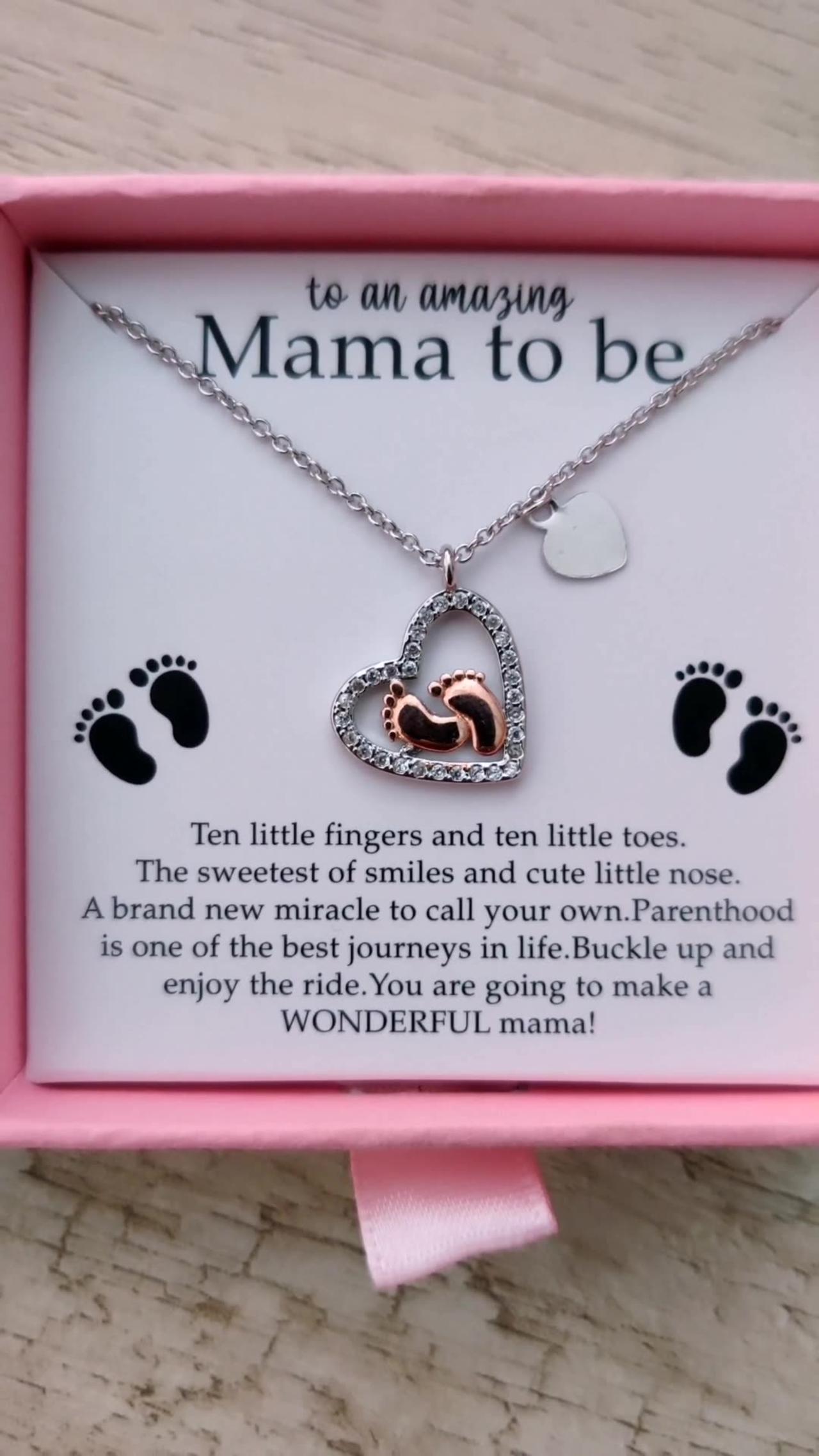 Baby Feet Heart Necklace First Time Mom Gift One News Page VIDEO