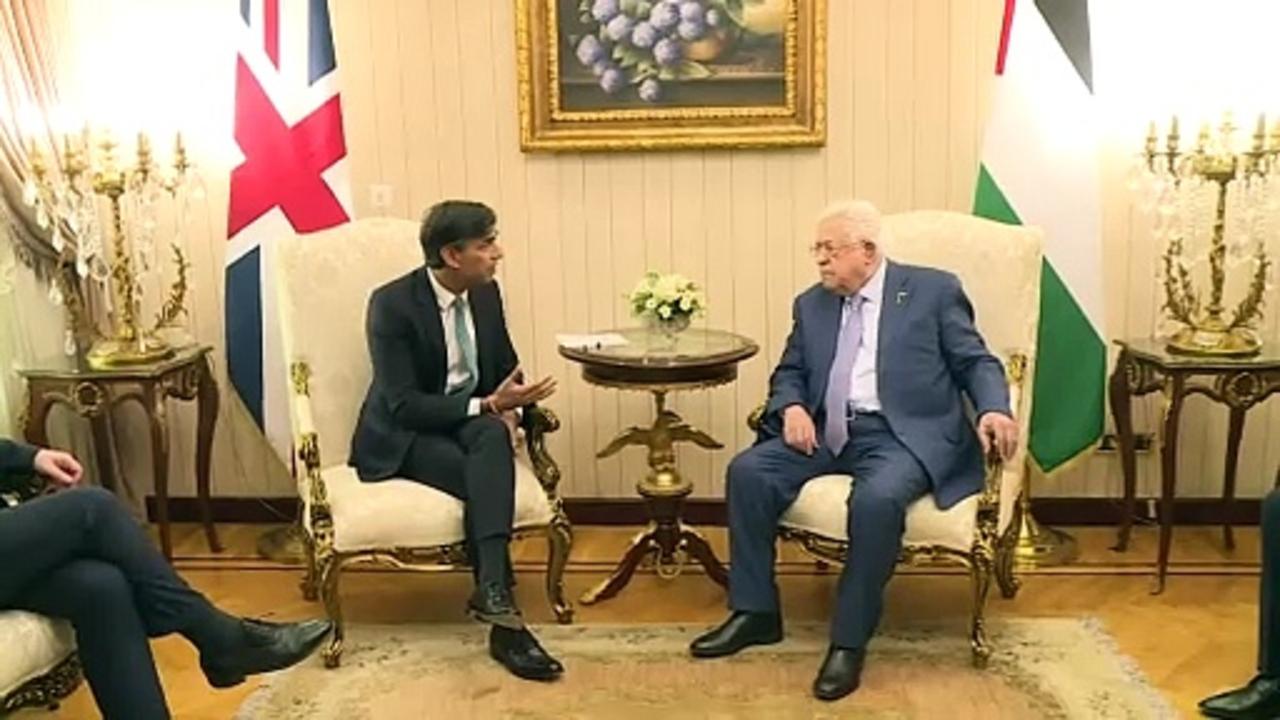PM meets Palestinian president Abbas on tour of Middle East