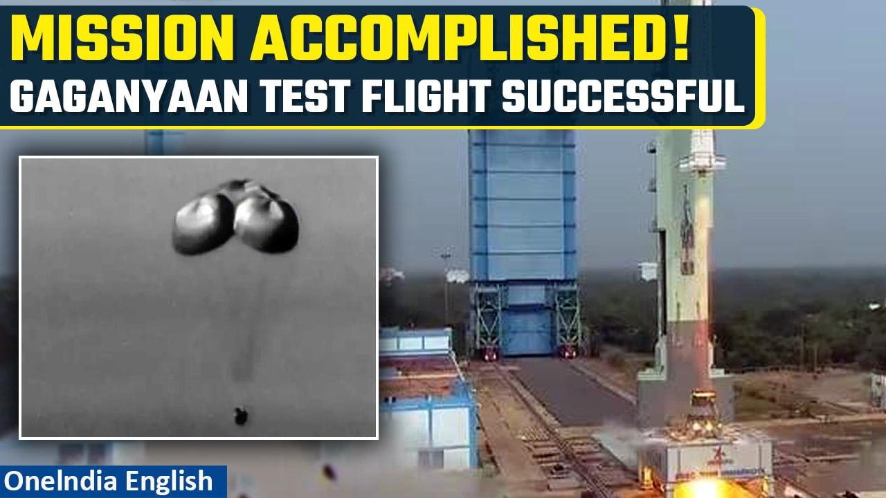 Gaganyaan Mission: Test Flight successful, Crew Escape Module touches down | ISRO | Oneindia news
