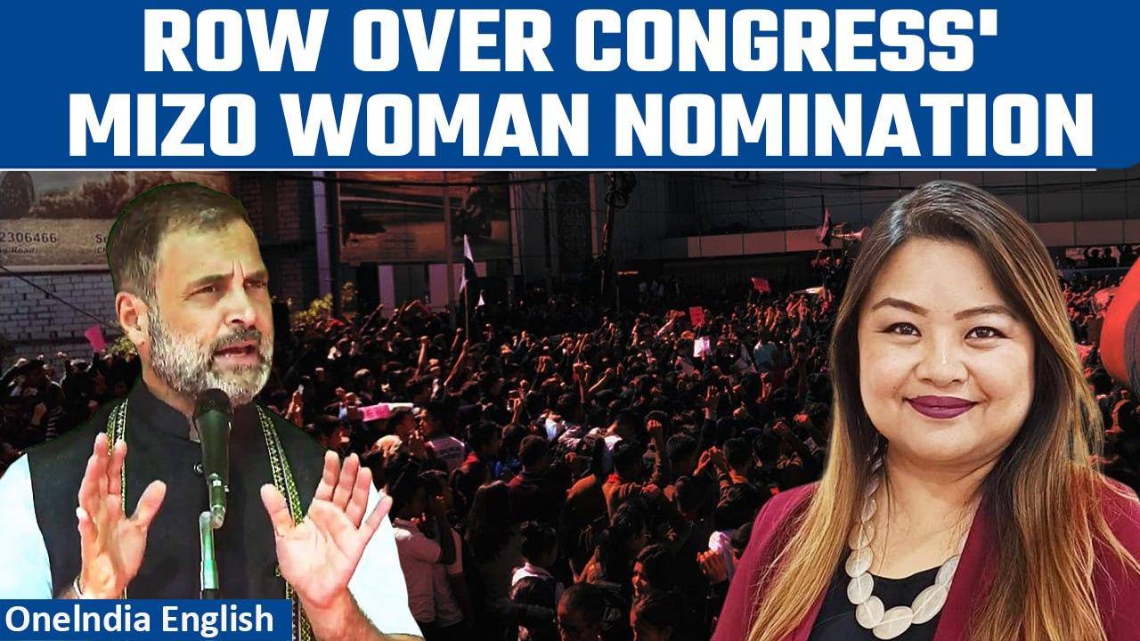 Mizoram: Congress Nominates Mizo Woman Married Outside Community, Stirs Protests | Oneindia News