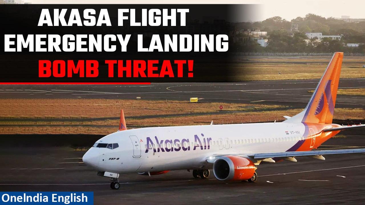 Delhi-Bound Akasa Flight Makes Emergency Landing in Mumbai | Bomb Threat Scare | Oneindia News
