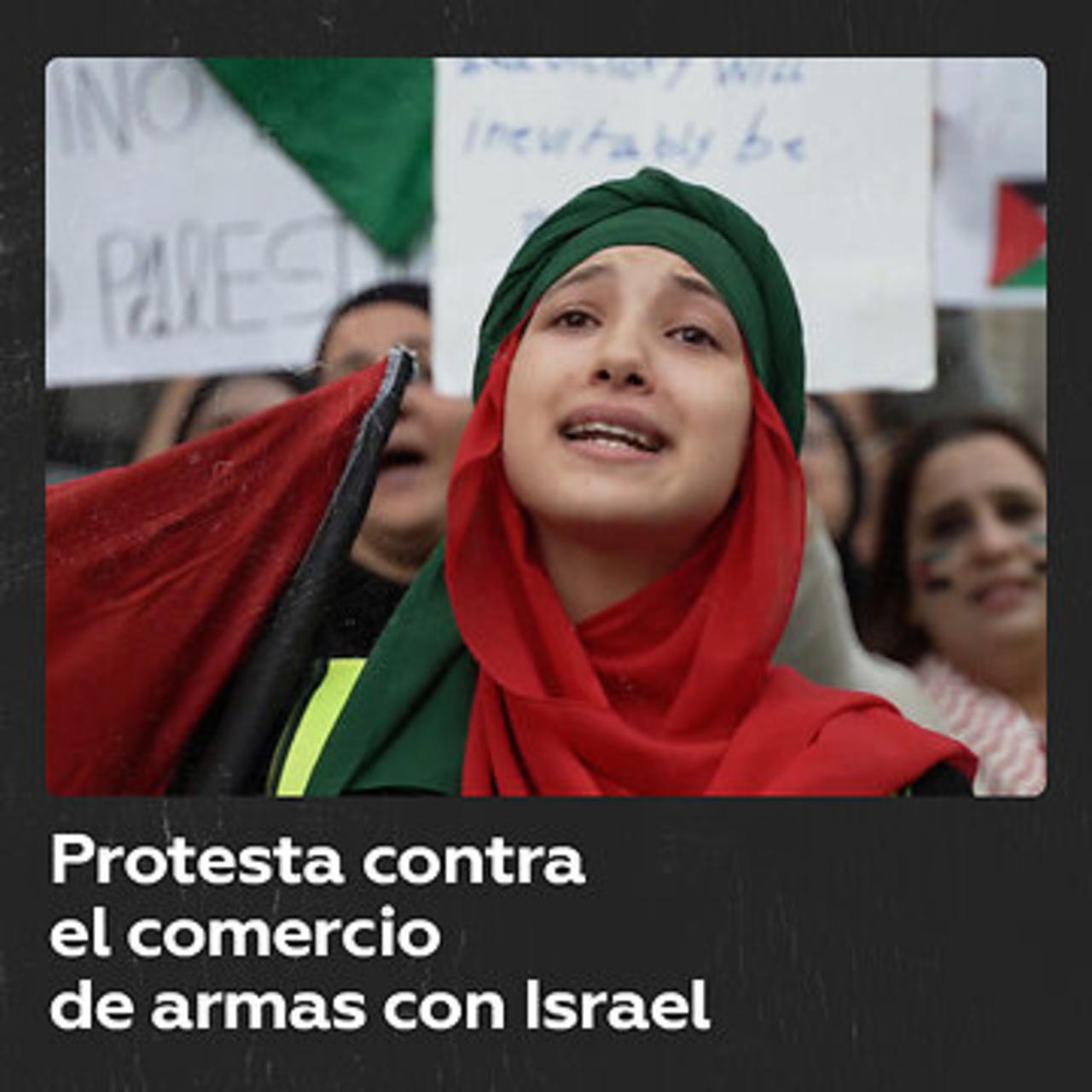 Protesta en Barcelona contra el genocidio en Palestina y el tráfico de armas con Israel