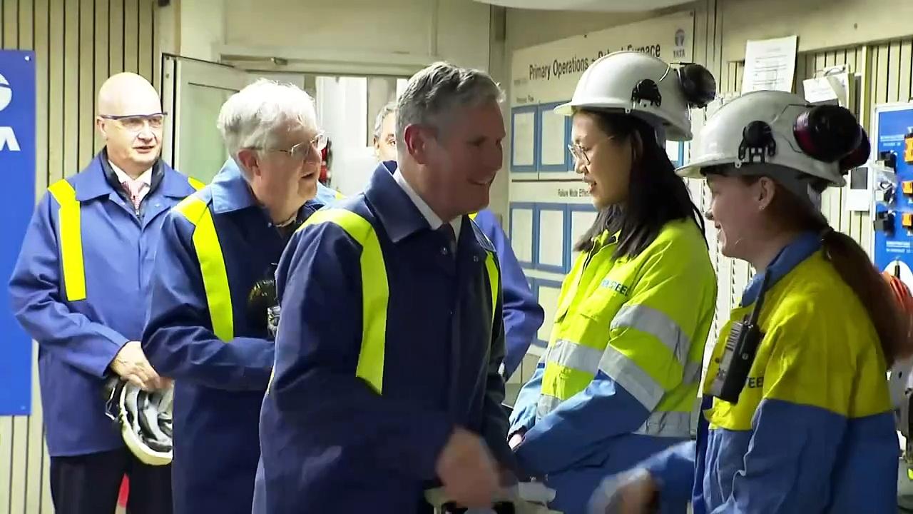 Starmer visits South Wales steelworks