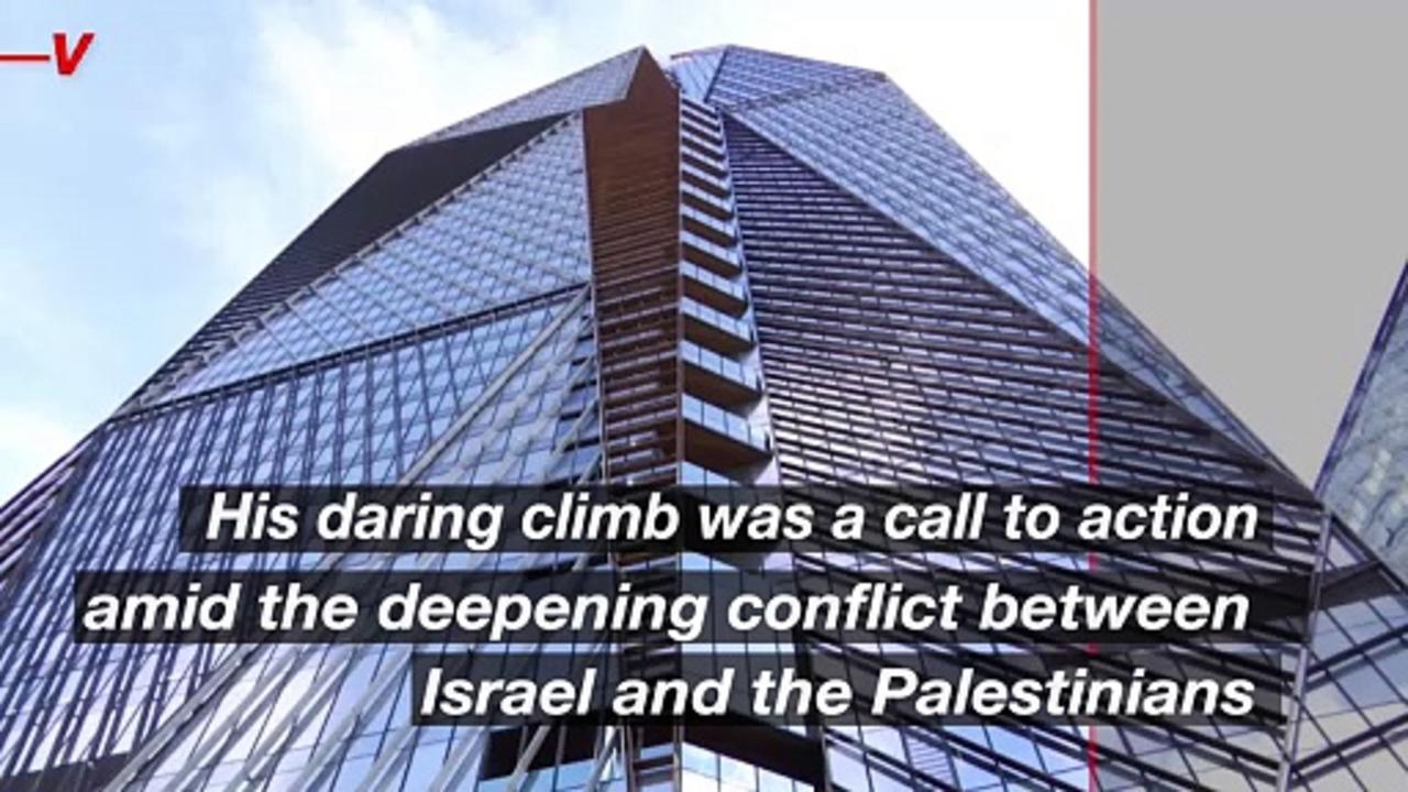 French 'Spiderman' Scales Paris Tower to Advocate Peace Amid Israel-Palestine Conflict
