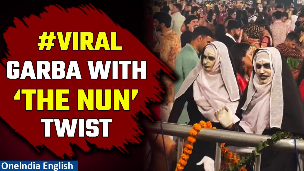 Navratri 2023: Two People Go Viral For Performing ‘The Nun Garba’ | Netizens React | Oneindia News