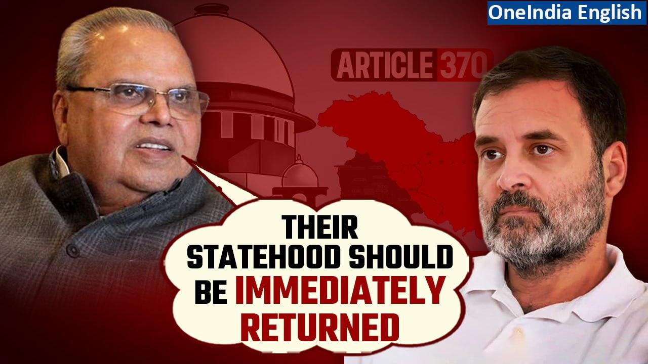 Rahul Gandhi-Satyapal Malik Interview: J&K Statehood should be returned, says Malik | Oneindia