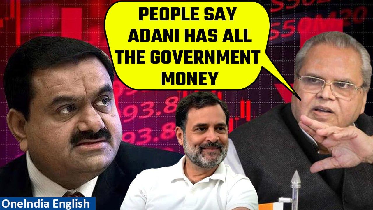 Rahul Gandhi-Satyapal Malik: People say Adani has all the government money, says Malik | Oneindia