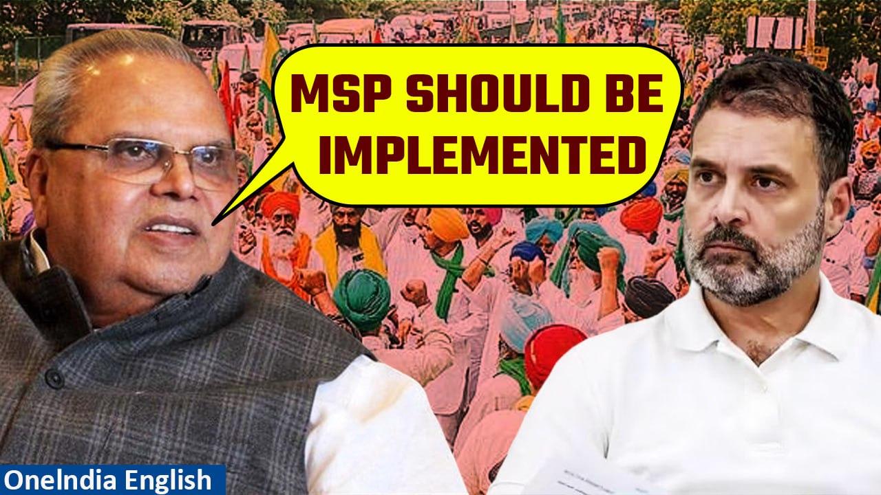 Rahul Gandhi-Satyapal Malik: On farmers’ agitation, Malik says MSP should be implemented | Oneindia