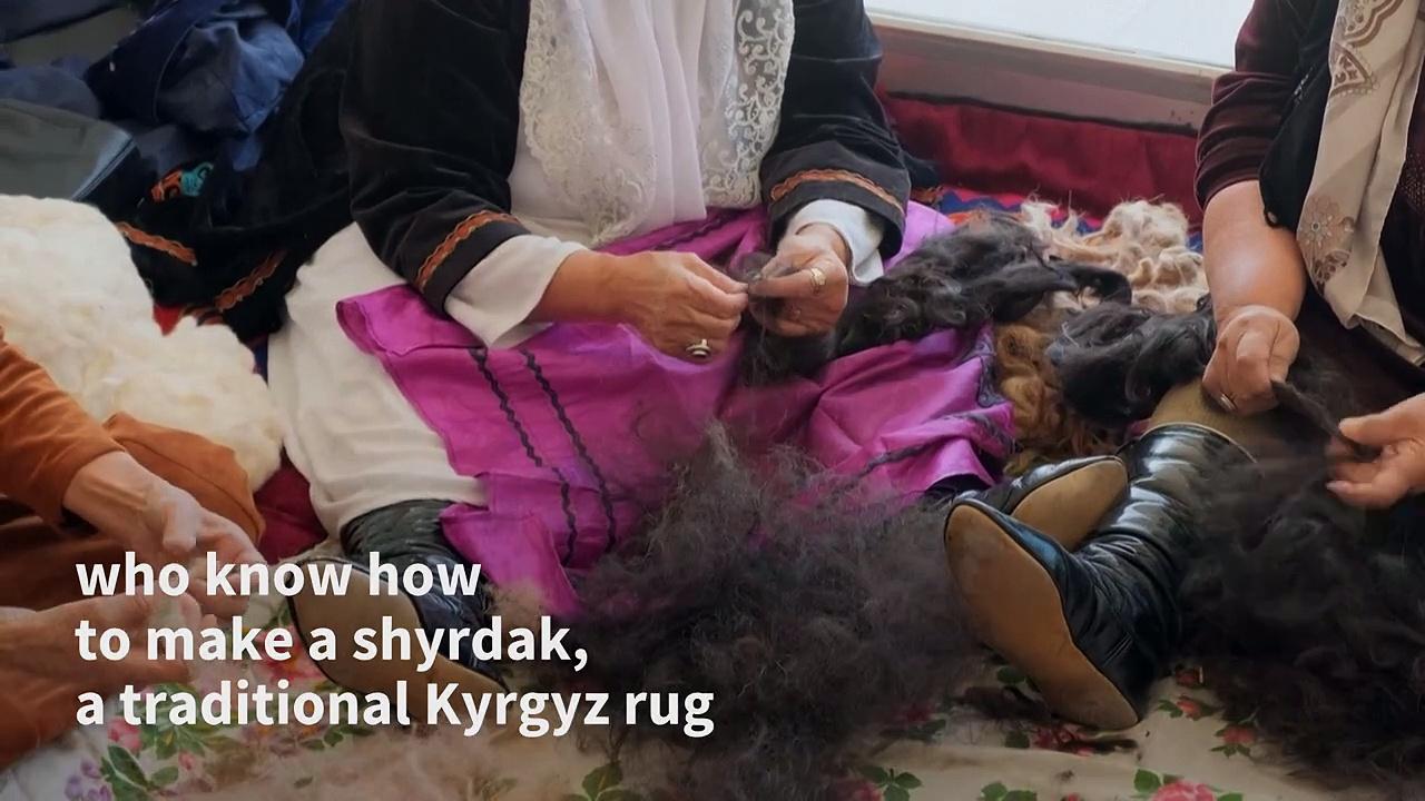 Women weave to protect Kyrgyzstan's ancient 'shyrdak' rug