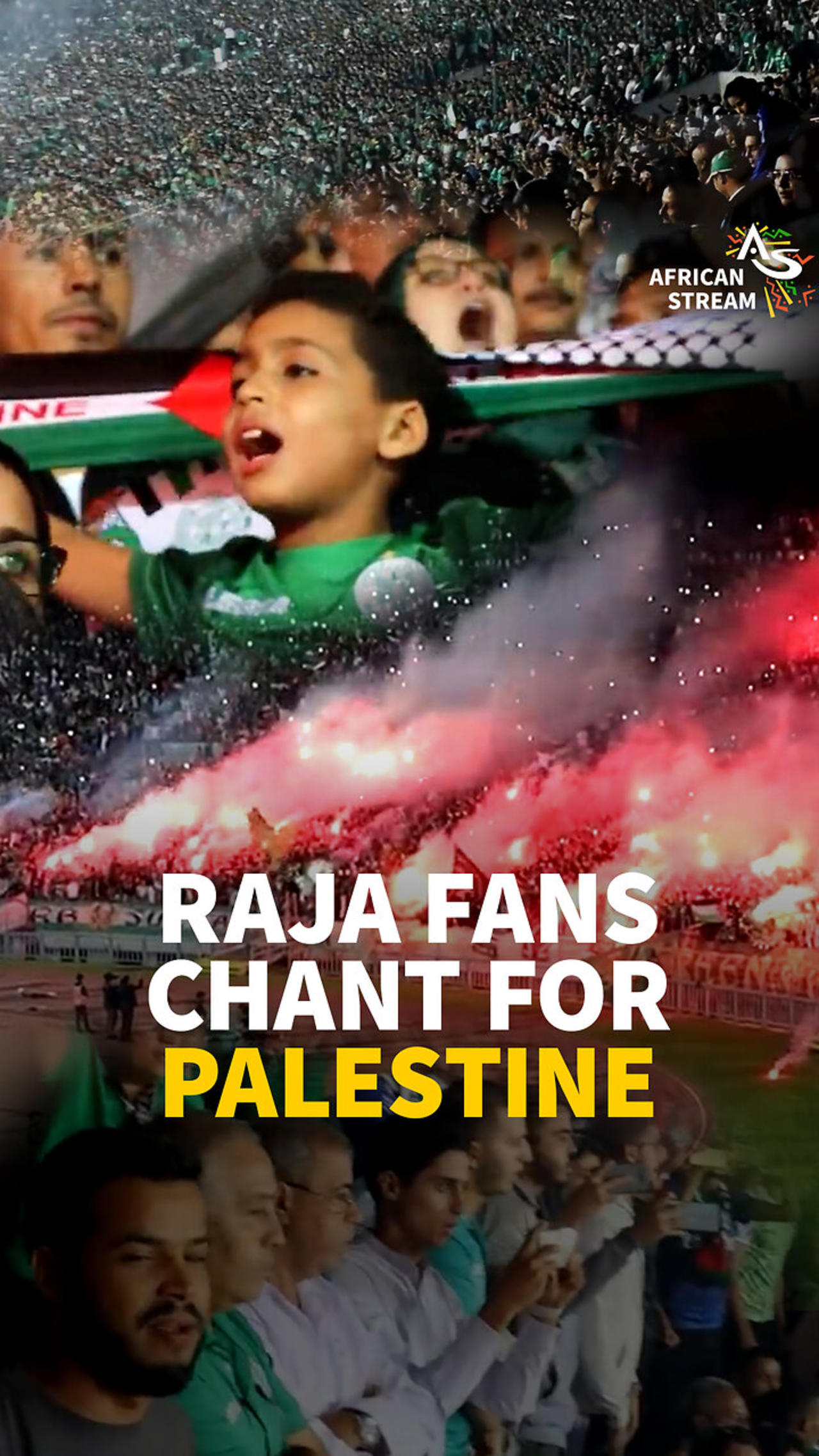 Raja Fans Chant For Palestine