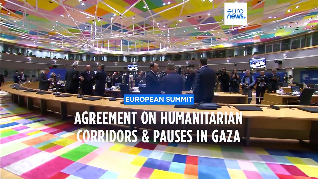 EU leaders issue call for ‘humanitarian corridors and pauses’ in Gaza after hours of wrangling