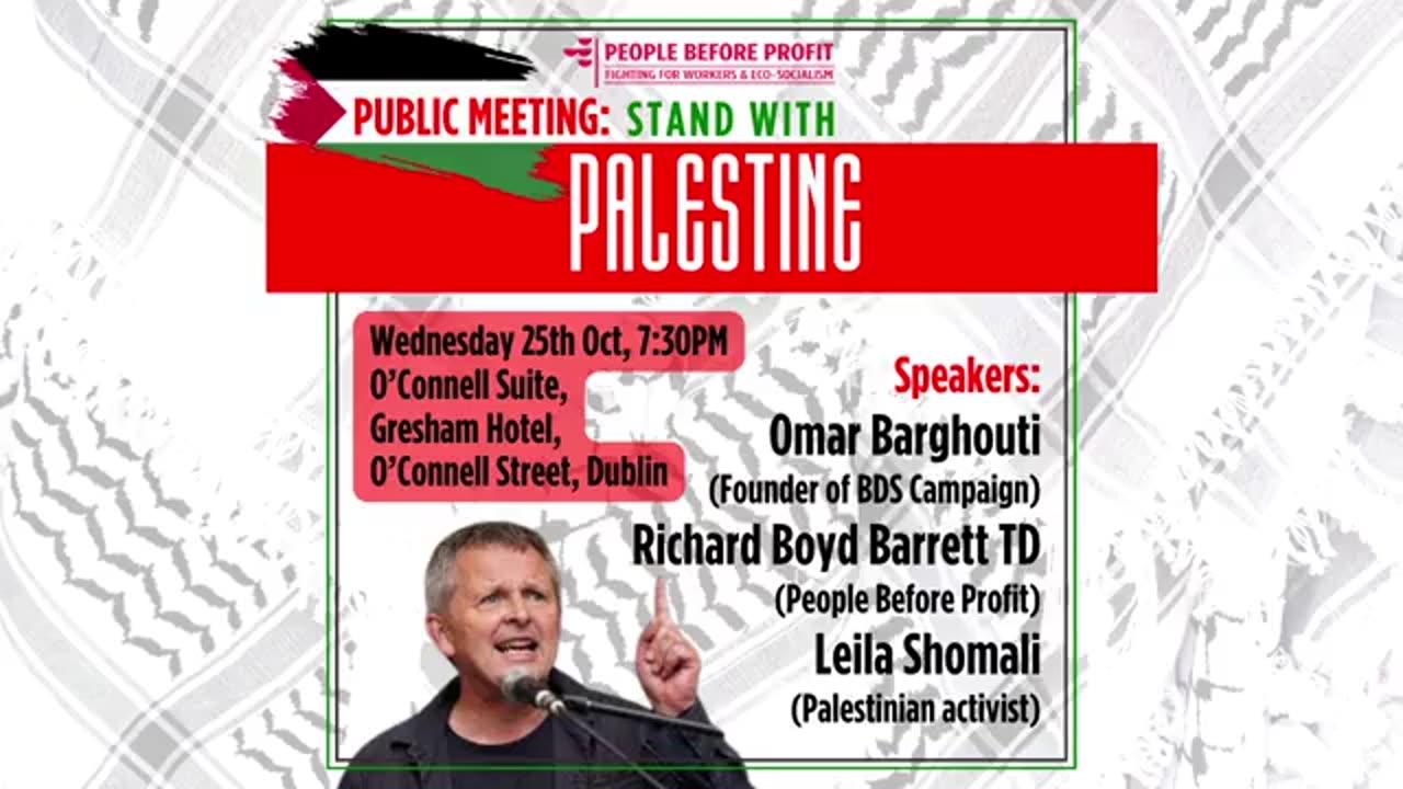Irish Government In Question by Richard Boyd Barret about Israel War crimes in Gaza